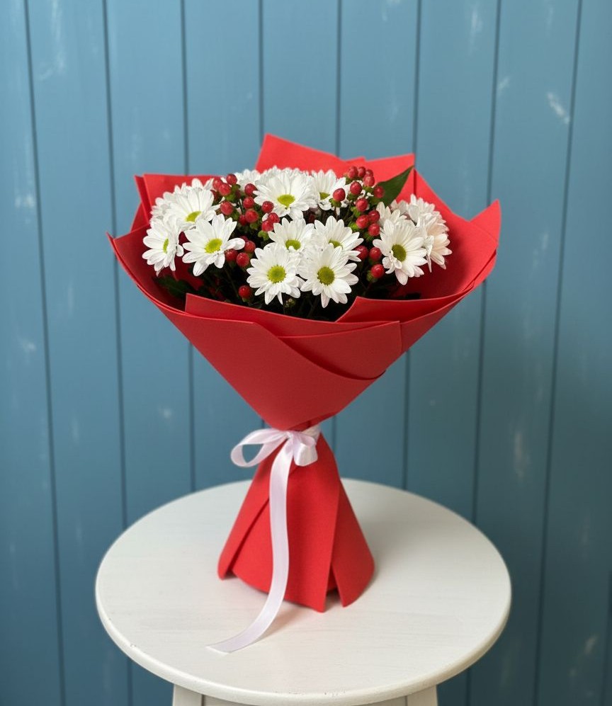 Букет цветов из: Хризантемы в Николаевке Ростовской области