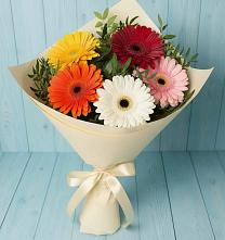 Букет цветов из:  Герберы в Николаевке Ростовской области