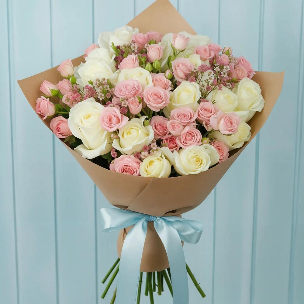 Букет цветов из: Розы в Николаевке Ростовской области