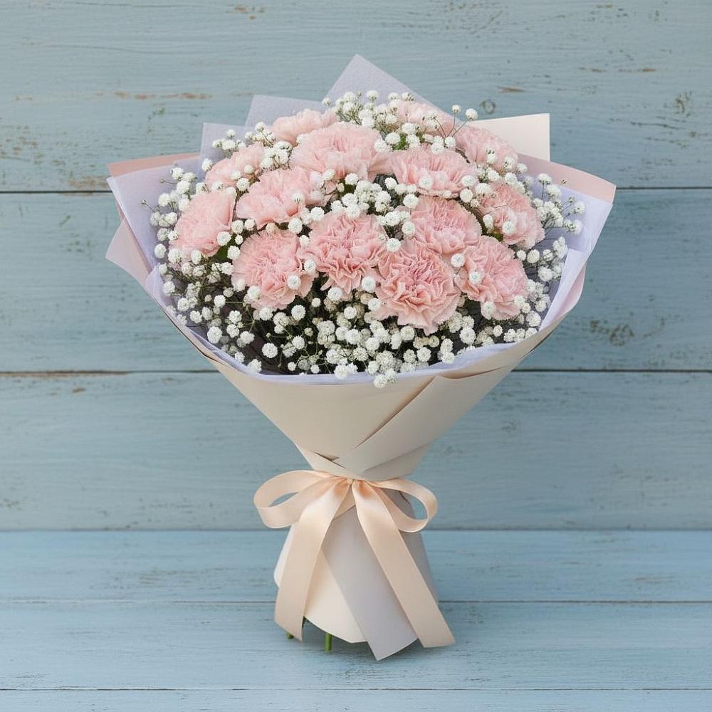 Букет цветов из: Гвоздики в Николаевке Ростовской области