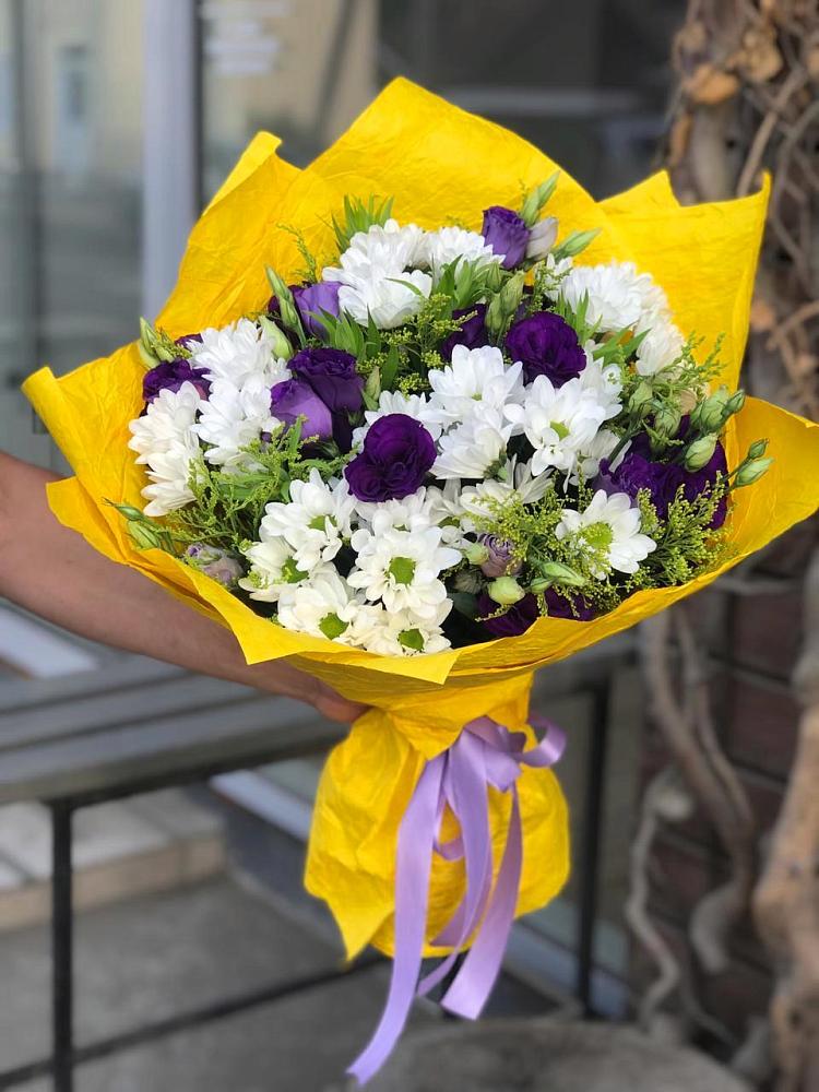 Букет цветов из: Ирисы, Хризантемы и Ромашки в Николаевке Ростовской области