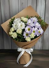 Букет цветов из:  Хризантемы и Розы в Николаевке Ростовской области