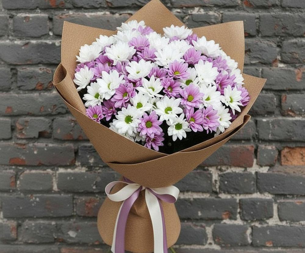 Букет цветов из: Хризантемы в Николаевке Ростовской области
