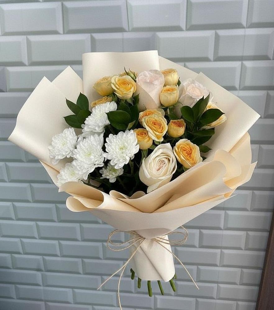 Букет цветов из: Розы и Хризантемы в Николаевке Ростовской области