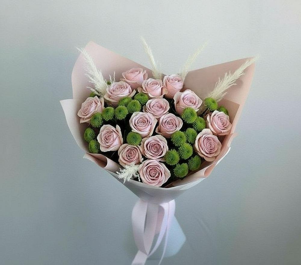 Букет цветов из: Розы и Хризантемы в Николаевке Ростовской области