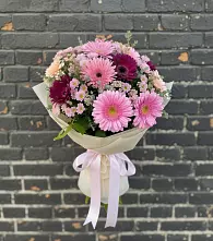 Букет цветов из:  Герберы и Хризантемы в Николаевке Ростовской области