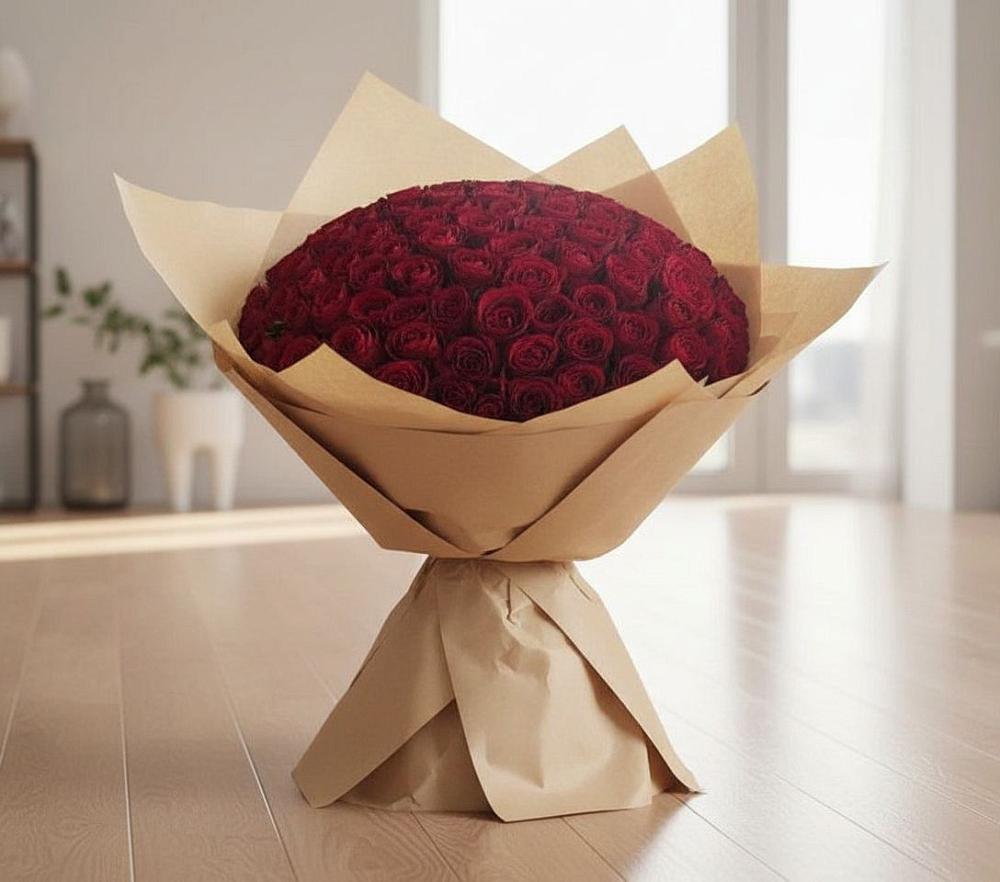 Букет 101 Красная роза в Николаевке Ростовской области