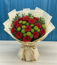 Букет цветов из:  Розы и Хризантемы в Николаевке Ростовской области