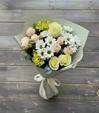 Букет цветов из:  Альстромерии, Розы и Хризантемы #REPLACE_PRED# Николаевке Ростовской области