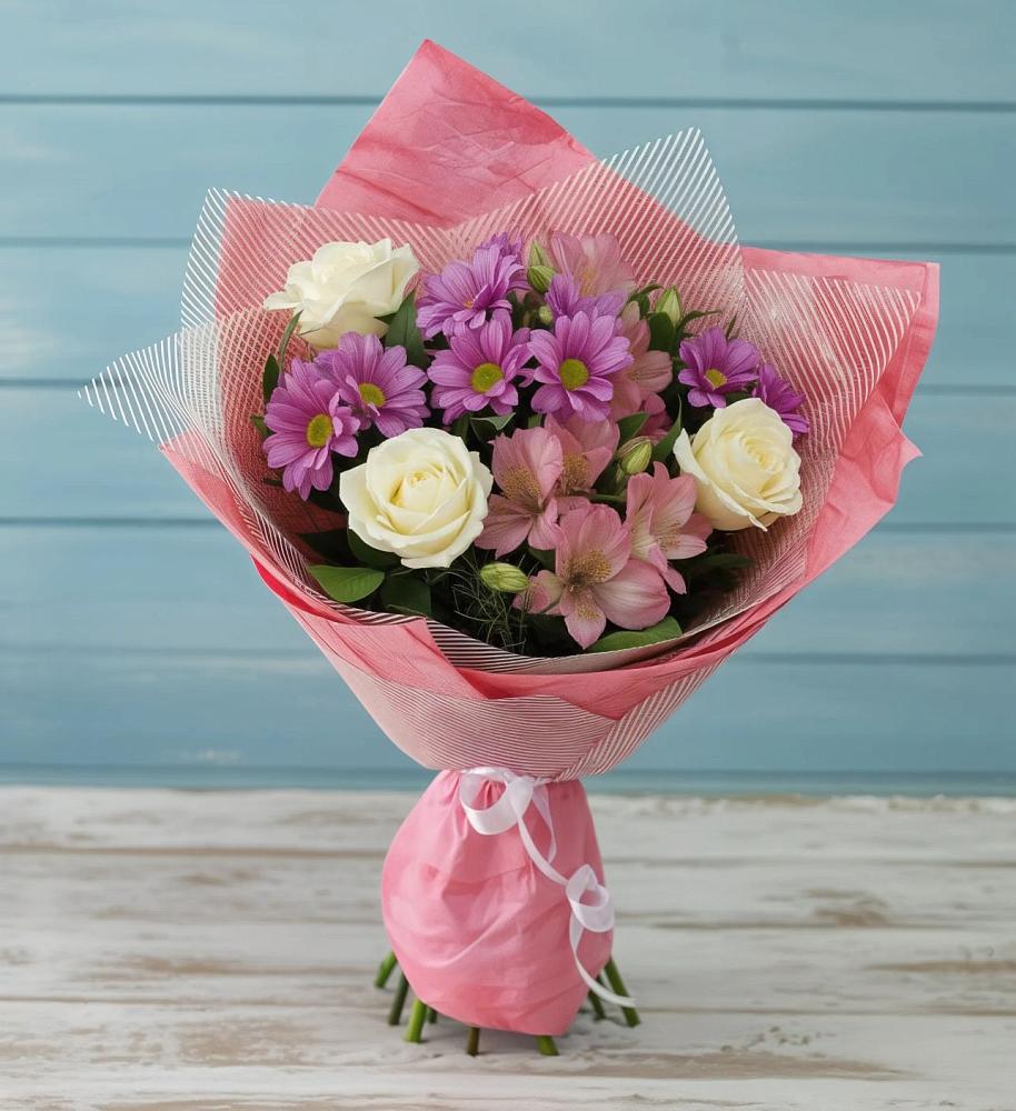 Букет цветов из: Герберы в Николаевке Ростовской области