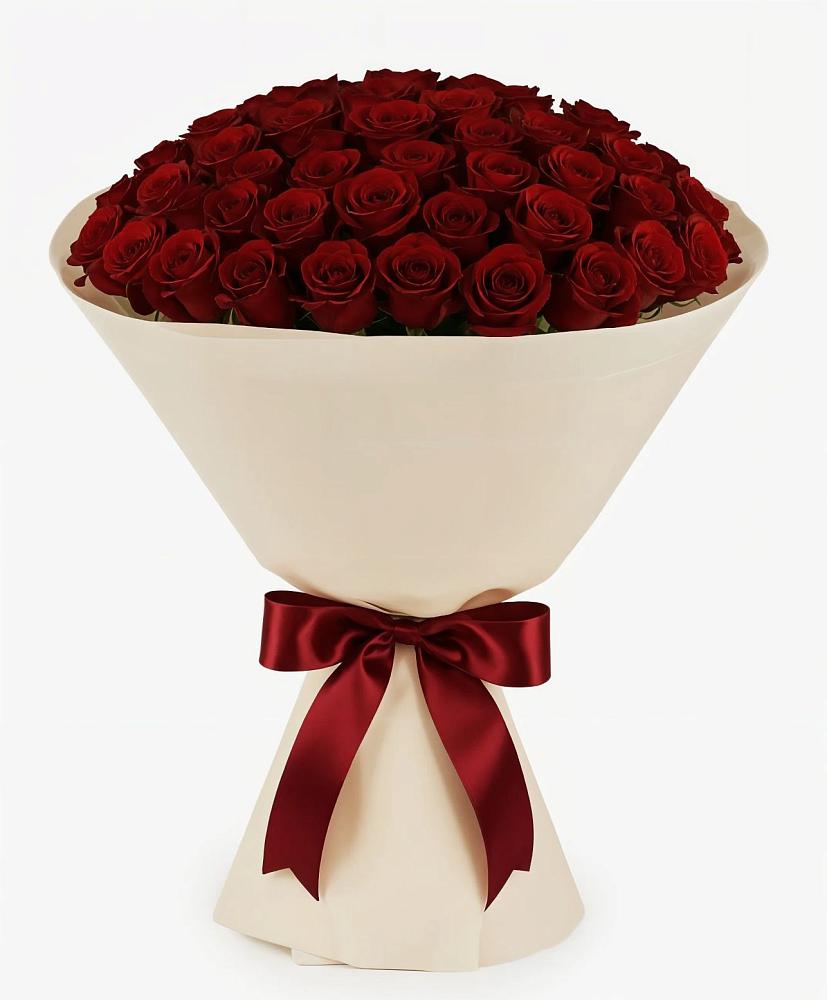 Букет 101 Бордовая роза Блэк Бакарра в Николаевке Ростовской области