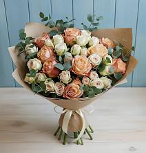 Букет цветов из:  Альстромерии и Розы в Николаевке Ростовской области